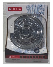 Delta 8-Spray Patterns 1.75 GPM 6in Wall Mount Fixed Shower Head Chrome 75899