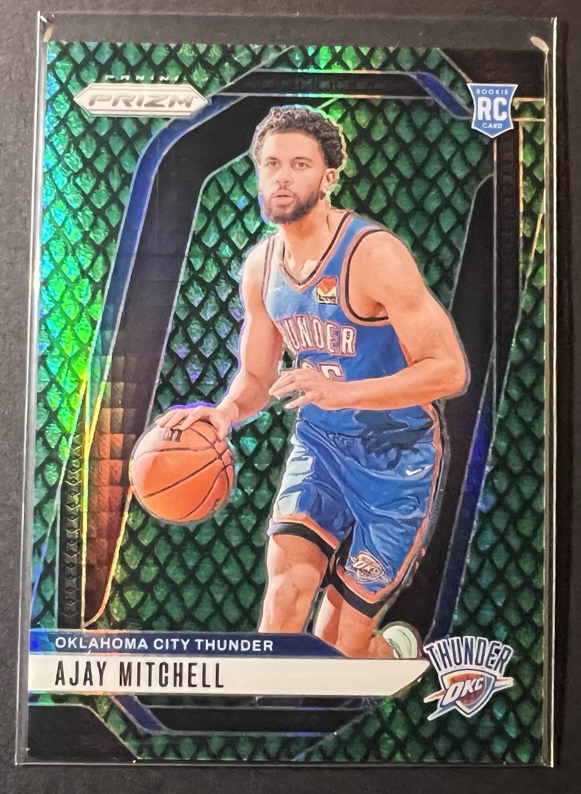 2024-25 Panini Prizm Ajay Mitchell #226 Jade Dragon Scale Prizm /48 (RC)