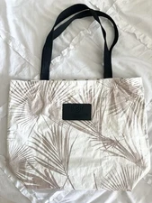 Aloha Collection Reversible Tote Day Palms Rose Gold