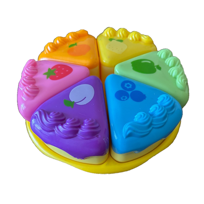 LeapFrog Rainbow Tea Party Six Cake Pie Slices w/ Fruits on Plate