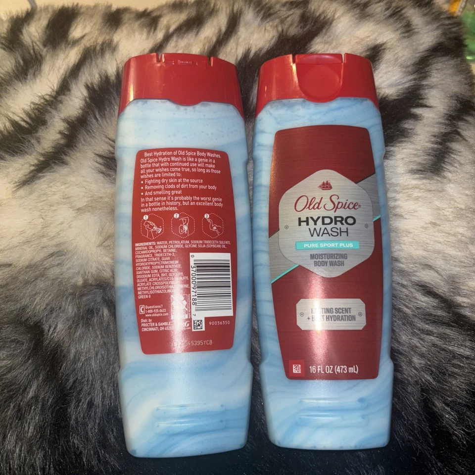 Old Spice Men's Moisturizing Hydro Body Wash Pure Sport Plus 2pk 16oz - Image 2 of 2