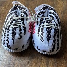 Sneaker Slippers Made To Look Like Yzy Zebra