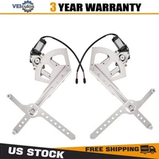 Power Window Regulators w/ Motors Front LH & RH Pair Set for Chevy GMC Cadillac