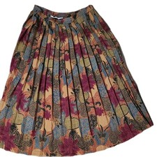 Vintage 80's 90's Alfred Dunner Skirt Floral Size 14 Pleated