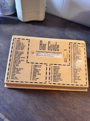 Vintage Bar Guide Plastic Cocktail Recipe Selector Mixology Tool Drink Mixer