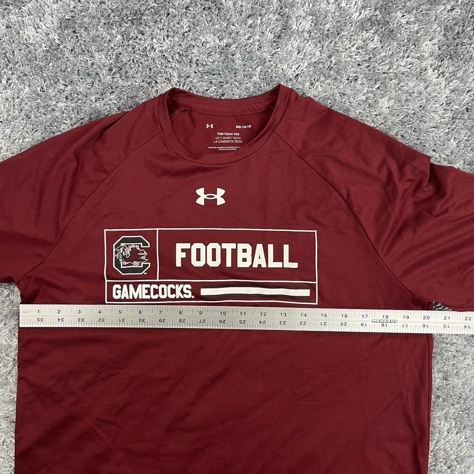 South Carolina Gamecocks Shirt Adult Medium Garnet Under Armour Football Mens - Image 4 of 4