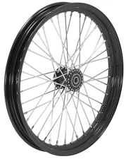 New 21x2.15 Black Antique Style 40 Spoke Front "Spool Wheel" for Harley Davidson