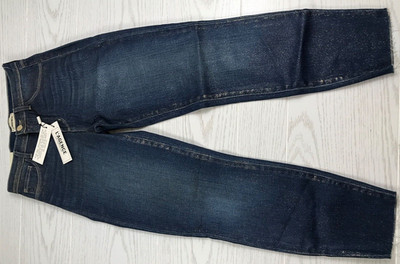 New LAgence French Slim Fit Jeans Women 24 Blue Gold Glitter Stretch El Matador