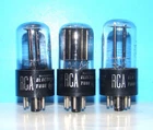 25Z6GT RCA radio audio amplifier vintage vacuum tubes 3 valves tested 25Z6G 25Z6
