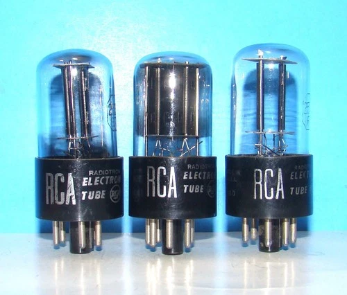 25Z6GT RCA radio audio amplifier vintage vacuum tubes 3 valves tested 25Z6G 25Z6