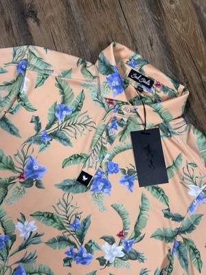 Bad Birdie Polo Shirt Mens Size Small Flora Fiesta UPF 50+ Core Performance Golf