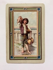 1 Antique Narrow Named “ANTONIO” ACE OF SPADES Playing Card,Congress 606 c.1926