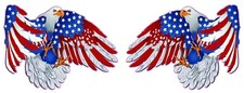 American flag patriot Eagle pairs Decal