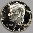 1969 S Gem Proof Cameo Kennedy Half Dollar 40% Silver