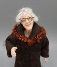 Vtg OOAK Porcelain Elderly Lady Character Doll Artisan Dollhouse Miniature 1:12 — photo 7