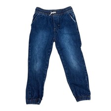 Tony Hawk Denim Joggers Kids M 5/6 Blue Elastic Waist Pull On Pockets