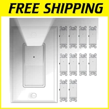 10 Pack LED Night Light Switch 15Amp Rocker Single Pole Wall