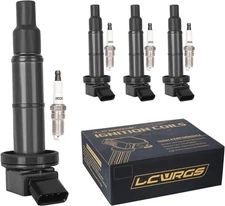 Set of 4 Ignition Coil Pack Iridium Spark Plugs for Toyota Camry Highlander... 