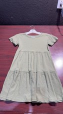Old Navy Ribbed Short Sleeve Dress - Olive Green, Size M