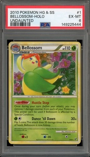 Pokemon Bellossom Undaunted Holo Rare #1 PSA 6
