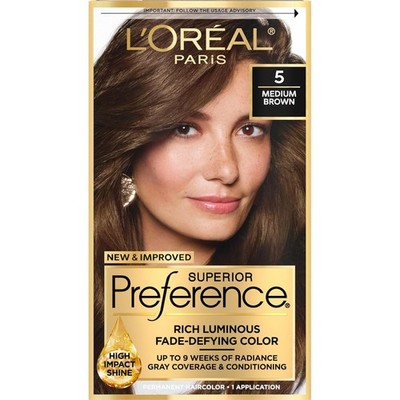 L'Oreal Paris Superior Preference Fade-Defying+Shine Permanent Hair Color,Select