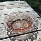 Depression Glass Anchor Hocking Old Colony Pink Lace Edge Bowl VINTAGE