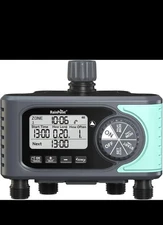 RAINPOINT Sprinkler Timer, 4 Outlets Hose Timers, 4 Zone Water Timer 