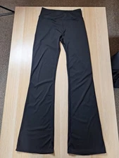 Musera Women's Black Elasticated Casual Flared Trousers Size Large