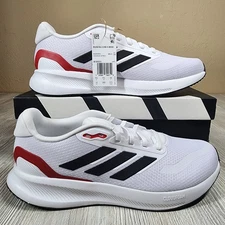 Adidas Runfalcon 5 WIDE Running Shoes White/Red Mens Sizes 8.5-13 New IE0551
