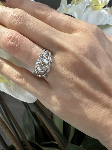 De Beers Adonis Diamond Round Engagement Ring Platinum 1.6ct Center Stone. CERT - Picture 5 of 12