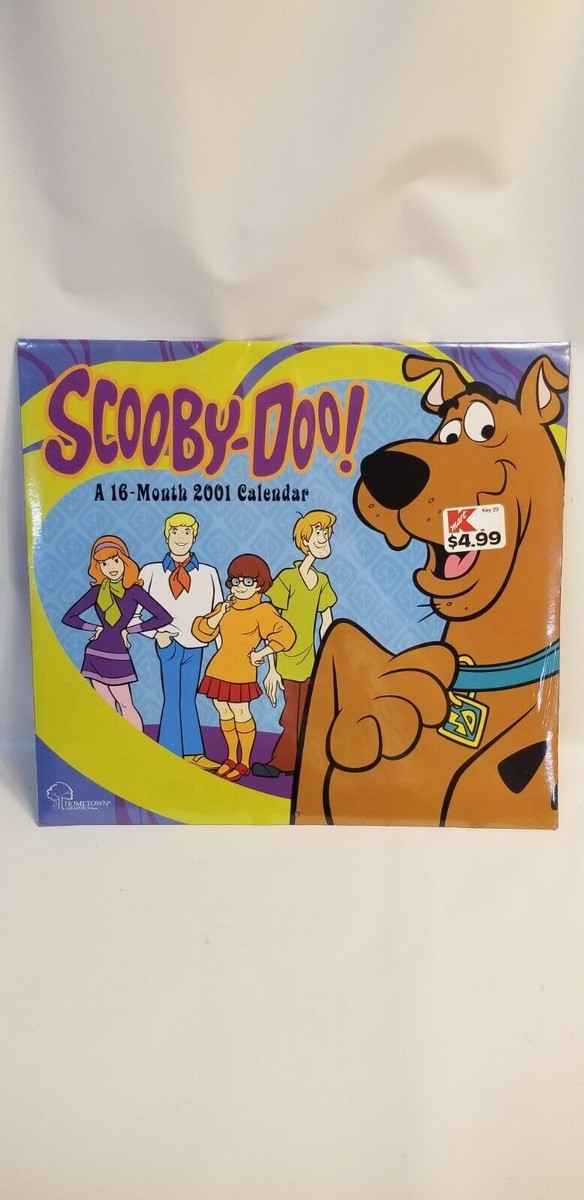 Scooby-Doo year 2001 16-Month Calendar Warner Bros. Hanna-Barbera