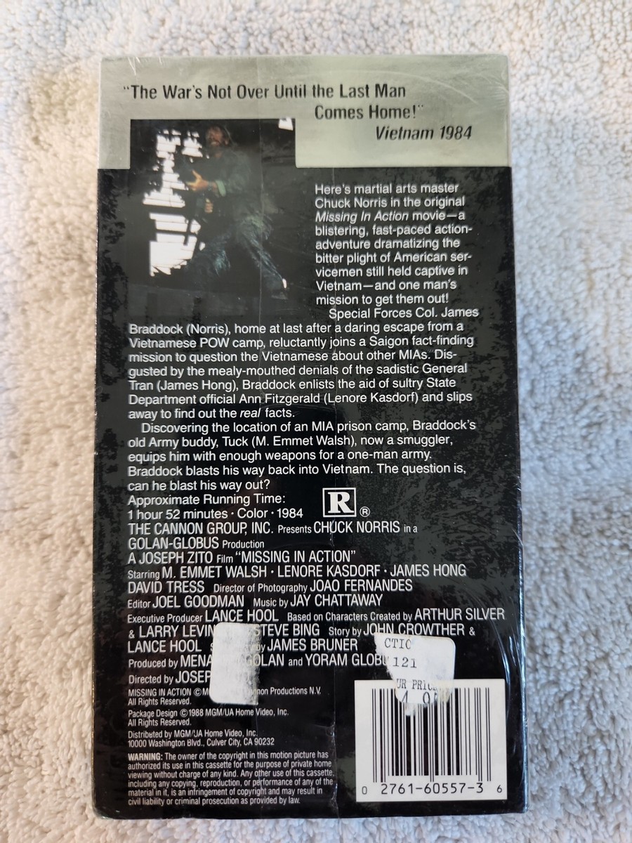 Missing in Action (VHS, 1985) for sale online | eBay