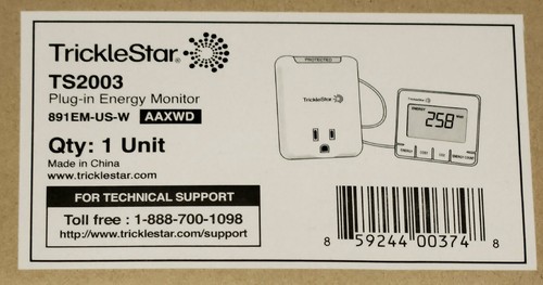 TRICKLESTAR TS2003 PLUG IN Energy Monitor 891EM US W AAXWD - Picture 4 of 7