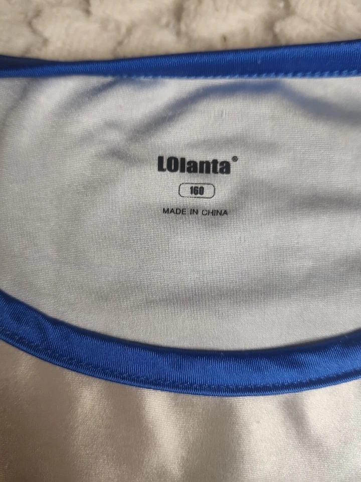 Conjunto de porristas Lolanta para mujer azul blanco talla grande? Logo Costune Casual Foto 3 de 3