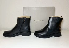 *NEW* Franco Sarto Bealy Black Leather Ankle Booties Women's SIZE 6