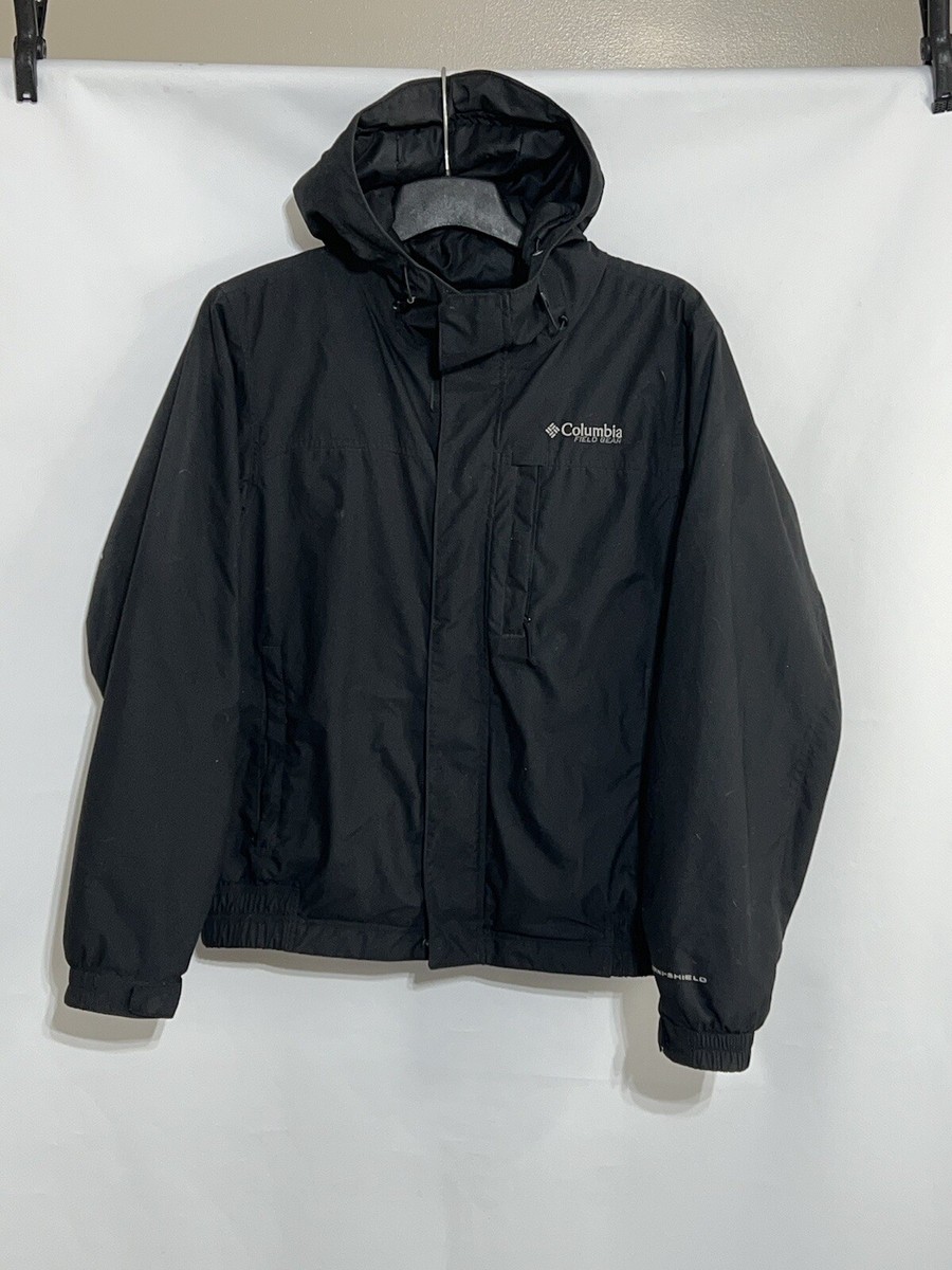 Columbia Jacket Men M Black Softshell Omni Shield Full Zip Coat