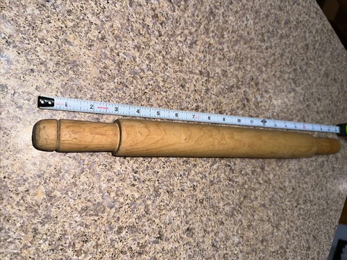 Handgefertigt Massivholz Holz Rollstift 19"" lang EUC