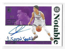 2019-20 ENCASED JUSTIN JAMES NOTABLE AUTO EMERALD RC #169 5/5 SACRAMENTO KINGS