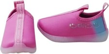 Bebe girls Pink Blue Rhinestone-Logo Slip-On Sneaker