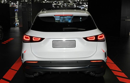 Fit For Benz GLA 2020-2022 ABS Carbon Fiber Rear Bumper Lip Spoiler Fins Canards - Picture 6 of 14