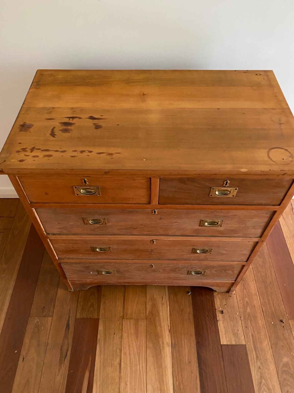 Antique chest of drawers Kauri Pine eBay