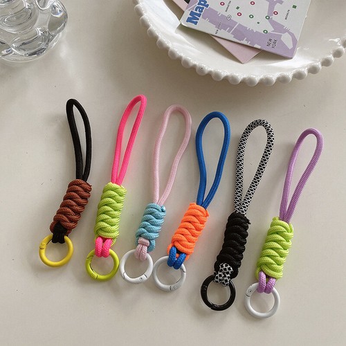 Creative Braided Lanyard Keychain For Phone Case Women Anti Lost Knot Rope StrGU - 第 9/18 張圖片