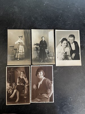 Vintage photo lot - German Swabische Dress, Traditional Costume, Flapper, Weimar