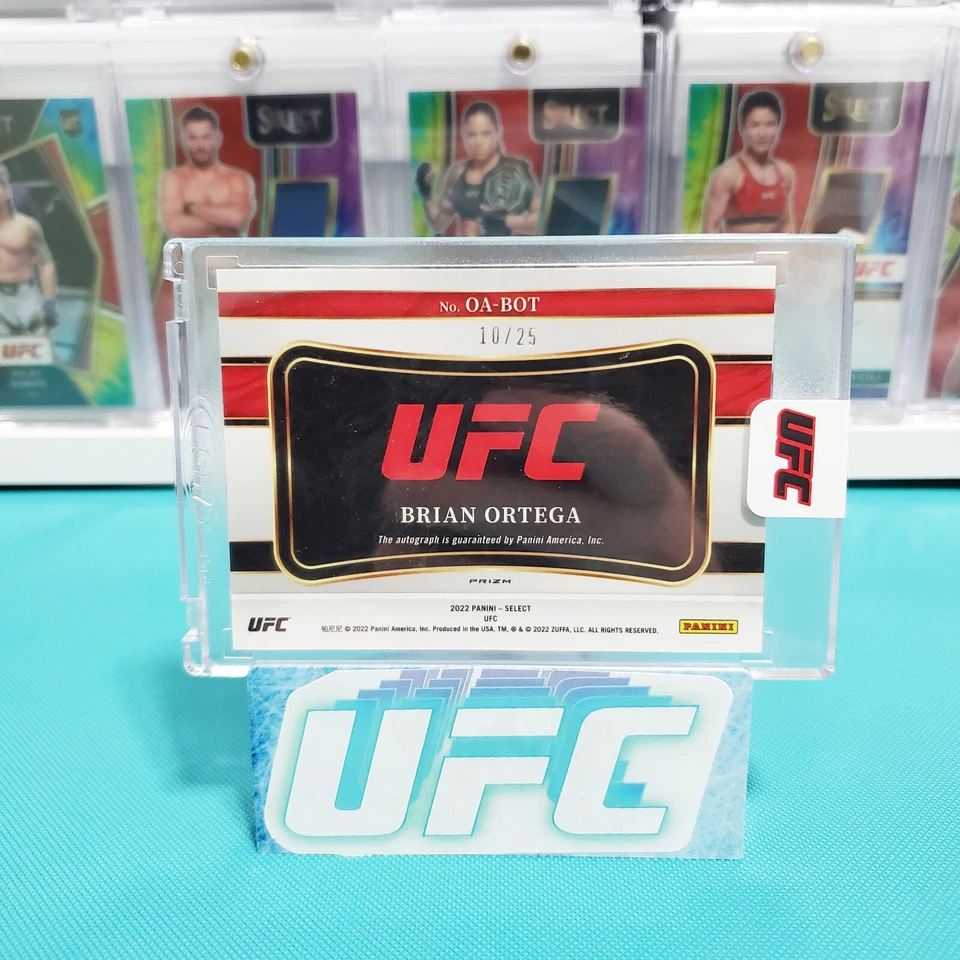 2022 Panini Slect UFC Brian Ortega Tie Dye Auto /25 Octagon Action Signatures - Image 2 of 2