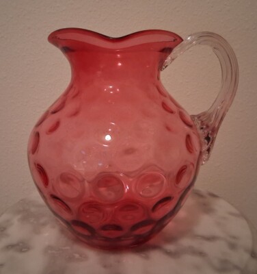George Duncan & Sons Ruby Polka Dot Pitcher