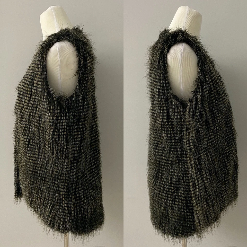 Chaleco de piel sintética GUESS by Marciano negro/gris/marrón mediano M limitado ¡NUEVO! $168 Foto 4 de 4