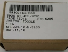 Military Surplus 6286 Switch, Toggle NSN 5930014221090 Paddle Switch