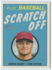 2020 Topps Heritage Minors 1971 Scratch Off #24 Hunter Bishop RC Rookie 