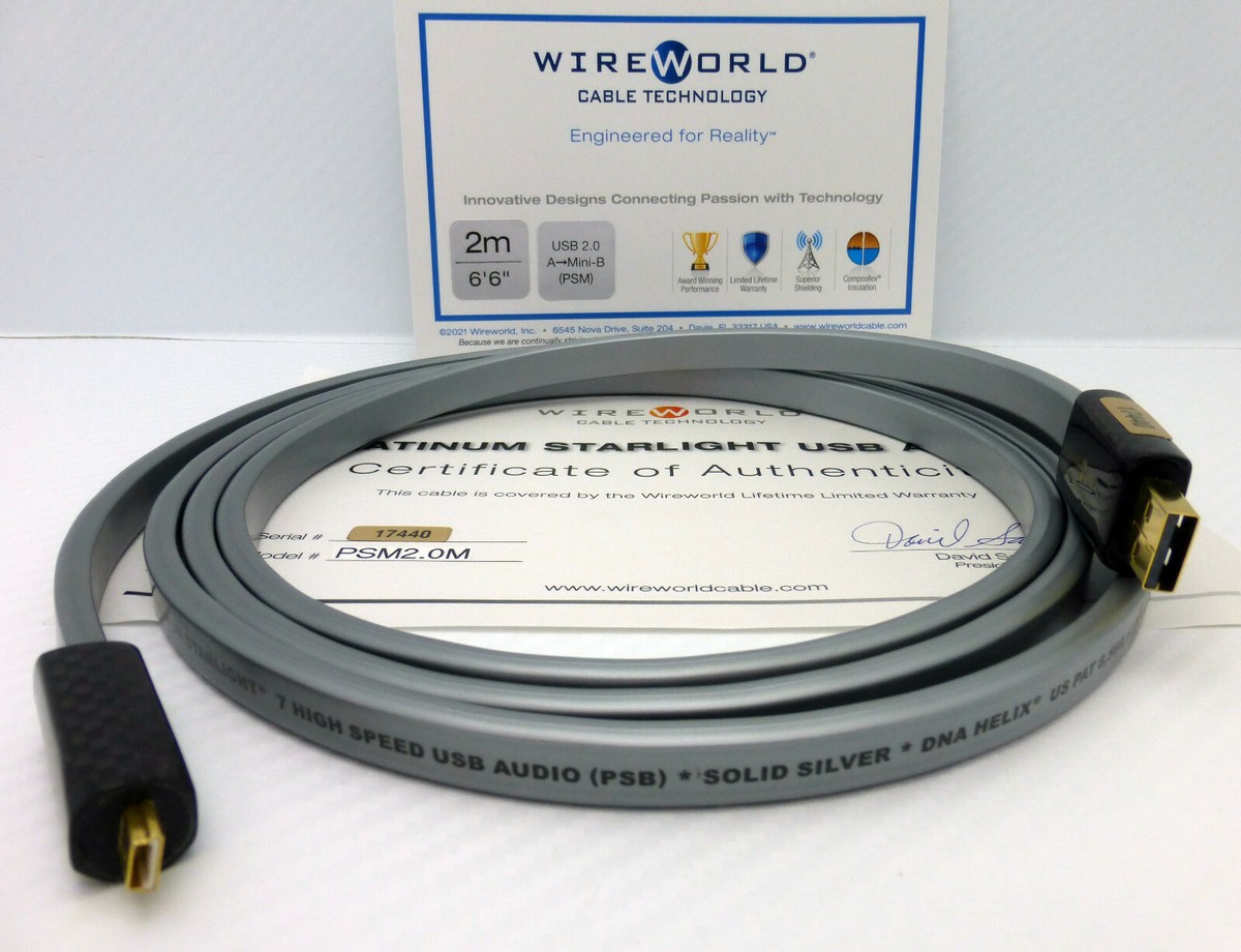 WireWorld Platinum Starlight 7 USB 2 meter A to mini-B | eBay