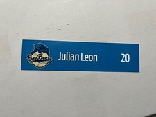 Julian Leon Game Used Mobile BayBears Locker Room Nameplate